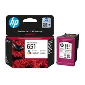 HP 651 Color Renkli Kartuş C2P11AE, Deskjet 5645, 5575, OfficeJet 202 - 1