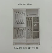 BAĞDAT MDF 4 KAPILI DOLAP thumbnail 2