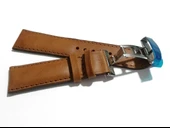 Fado Her Saate Uygun  Kelebek  Toka  22  mm   Hakiki Deri (230)  gumuş toka  TABA thumbnail 1