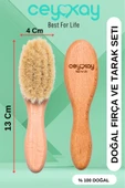 cey kay Ceykay Doğal Keçi Kılı Masaj Fırçası , Bambu Uçlu Fırça Ve Ahşap Tarağı (3 LÜ SET) - 6
