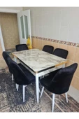 Lajibu %100 Mdf Açılabilir Masa Sandalye Takımı 6 Kişilik Yemek Masası Takımı Masa Sandalye - 2