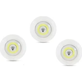 Kablosuz Uzaktan Kumandalı 3lü Led Lamba Seti - 3