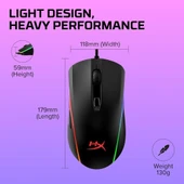 HyperX Pulsefire Surge HX-MC002B Kablolu Oyuncu Mouse Siyah - 10