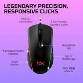 HyperX Pulsefire Surge HX-MC002B Kablolu Oyuncu Mouse Siyah - 8