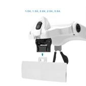 5 Lens 1.0X-3.5X 2Led Işıklı İle Ayarlanabilir Gözlük Büyüteç 9892B2 - 3