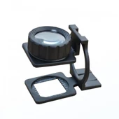 Tekstilciler Için Kumaş Kontrolü Büyüteç Katlanan Metal 15X Büyütme - 1