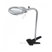 2.5X90 Mm 5X24 Mm Büyüteç Mandallı Metal Hortumlu Masa Üstü Büyüteç - 1