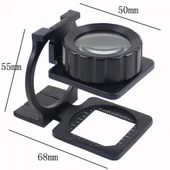 Tekstilciler Için Kumaş Kontrolü Büyüteç Katlanan Metal 15X Büyütme - 2