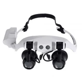 Kuyumcu Saat Onarım Için 10X-15X-20X25X Mercekli Gözlük Büyüteç 9892G-3A - 4