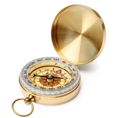 Yuvarlak Sarı Metal Kasa Su Geçirmez Fosforlu Dayanıklı Pusula G50 - 1