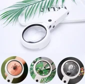 Usb Şarj Edilebilir Katlanabilir 3.5 - 10X Büyüteç 8 Ledli Masa Ve Eliçin Büyüteç FS90RC - 2