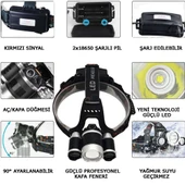 3 Başlıklı Şarjlı Kafa Feneri Watton Wt-256 - 1