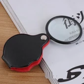 5X-50Mm-Mini Büyüteç Cepte Taşınan Optik Lens Katlanabilir Deri Kaplama Xx1051 - 4