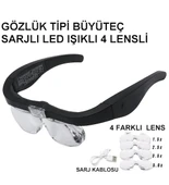 Şarjlı Gözlük Büyüteç 4 Farklı Lens -11537Dc - 1