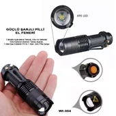 Mini Güçlü Şarjlı Pilli EL Feneri Watton Wt-304 thumbnail 1