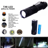 Orjinal 800 Lümen T6 Şarjlı EL Feneri Watton Wt-086 thumbnail 1