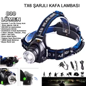 Orjinal 800 Lümen Tx6 Şarjlı Zoomlu Kafa Feneri Wt-120 - 1