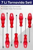 7 li Tornavida Seti 4 Adet Düz - 3 Adet Yıldız Tornavida - 1