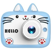 Mavi KS102  Mini Karikatür Çocuklar Dijital Kamera 1080P - 1