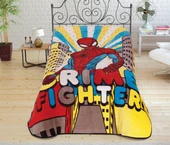 Kristal by Taç Lisanslı Tek Kişilik Çocuk Battaniye-SPİDERMAN CRİME - 1