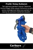 Premium Dolaşmaz Kırılmaz 7 Kademe Uzayan Bahçe Sulama Araç Yıkama Tabanca 22.5 Metre Sihirli Hortum - 5