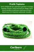 Premium Dolaşmaz Kırılmaz 7 Kademe Uzayan Bahçe Sulama Araç Yıkama Tabancalı 15 Metre Sihirli Hortum - 4