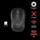 TRUST YVI FX 1600DPI Kablosuz Isikli Siyah Mouse 22333 - 1