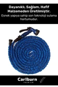 Premium Dolaşmaz Kırılmaz 7 Kademe Uzayan Bahçe Sulama Araç Yıkama Tabanca 22.5 Metre Sihirli Hortum - 2