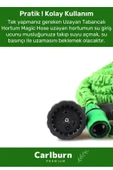 Premium Dolaşmaz Kırılmaz 7 Kademe Uzayan Bahçe Sulama Araç Yıkama Tabancalı 15 Metre Sihirli Hortum - 5