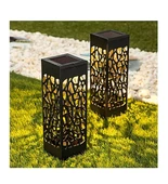 Dekoratif 6 Adet Güneş Enerjili Bahçe Aydınlatması Yürüyüş Yolu Seti - 1