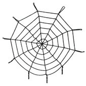 Halloween Cadılar Bayramı Örümcek Ağ Dekor Siyah 1.5 Metre - 1