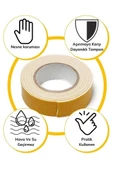 Çok Amaçlı Tüm Yüzeylerde Kullanıma Uygun Beyaz Çift Taraflı Köpük Sünger Montaj Bant thumbnail 8