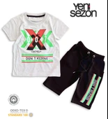 Triliya Pamuklu Unisex Çocuk Kapri Takımı (Cepli & Kordonlu, 3-12 Yaş) TRL-31 - 4