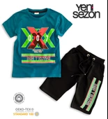 Triliya Pamuklu Unisex Çocuk Kapri Takımı (Cepli & Kordonlu, 3-12 Yaş) TRL-31 - 3