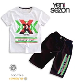 Triliya Pamuklu Unisex Çocuk Kapri Takımı (Cepli & Kordonlu, 3-12 Yaş) TRL-31 - 2