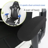 Esnek E-Spor Ofis Koltuğu Kolçak Kılıfı - Lacivert Kabartmalı - 2
