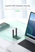 Çift Bant Sürücüsüz USB Kablosuz Ağ Kartı - Harici Antenli 1300m - 11