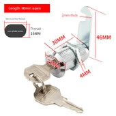 Dolap Kilit Göbeği - 30mm Demir Anahtarlı thumbnail 1