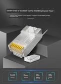 Super Six Bakır Kasa Manuel Arayüz Ağ Kablosu Kristal Başlığı - 10Gbps - 7