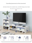 Beyaz Çift Katlı Klasik USB Monitör Yükseltici - 2