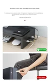 Siyah Üç Katlı Masaüstü USB Monitör Yükseltici - 6