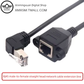 Cat5e RJ45 Ağ Uzatma Kablosu - 0.6m RJ45 Bükümlü Erkek Başlık - 1