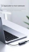 Type-C - RJ45 100Mbps Ethernet Adaptörü - Alüminyum Gümüş - 9