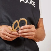 Metal Malzemeden İmal Anahtarlı Oyuncak Polis Si - 2
