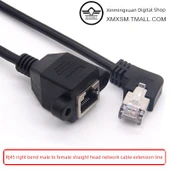 Cat5e RJ45 Ağ Uzatma Kablosu - 1m RJ45 Sağ Bükümlü - 1