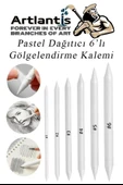 Ahşap İnsan Modeli 14 cm A4 21x29,7 cm Eskiz Defteri Dereceli Karakalem Seti Dağıtma Kalemi Hamur Silgi Kalemtraş - 6