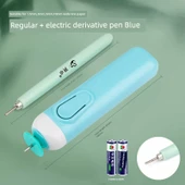 Standart ve Mavi Elektrikli Kağıt Kıvırma Kalemi Seti ve Pil thumbnail 1