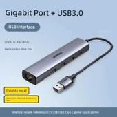 USB - Ethernet Adaptörü - Gigabit Alaşım + USB 3.0 - 1