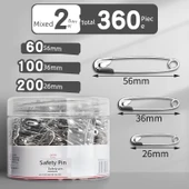 Metal Çengelli İğne - [Tavsiye Edilen] Karışık Paket (26+36+56mm) - 2 Varil - Toplam 360 Adet - 1