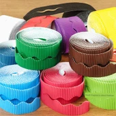 DIY El İşi Dalgalı Oluklu Kağıt Rulosu - Gök Mavisi - 4